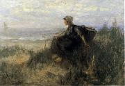 Jozef  Israels On the Dunes Spain oil painting artist